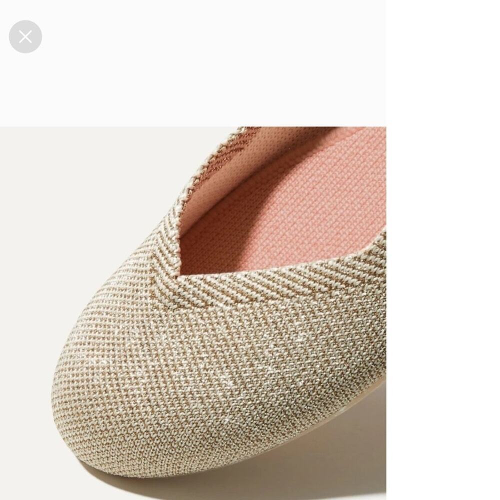 Rothy's Womens Rounde toe The Flat light Gold Metallic size 8 - Picture 8 of 8